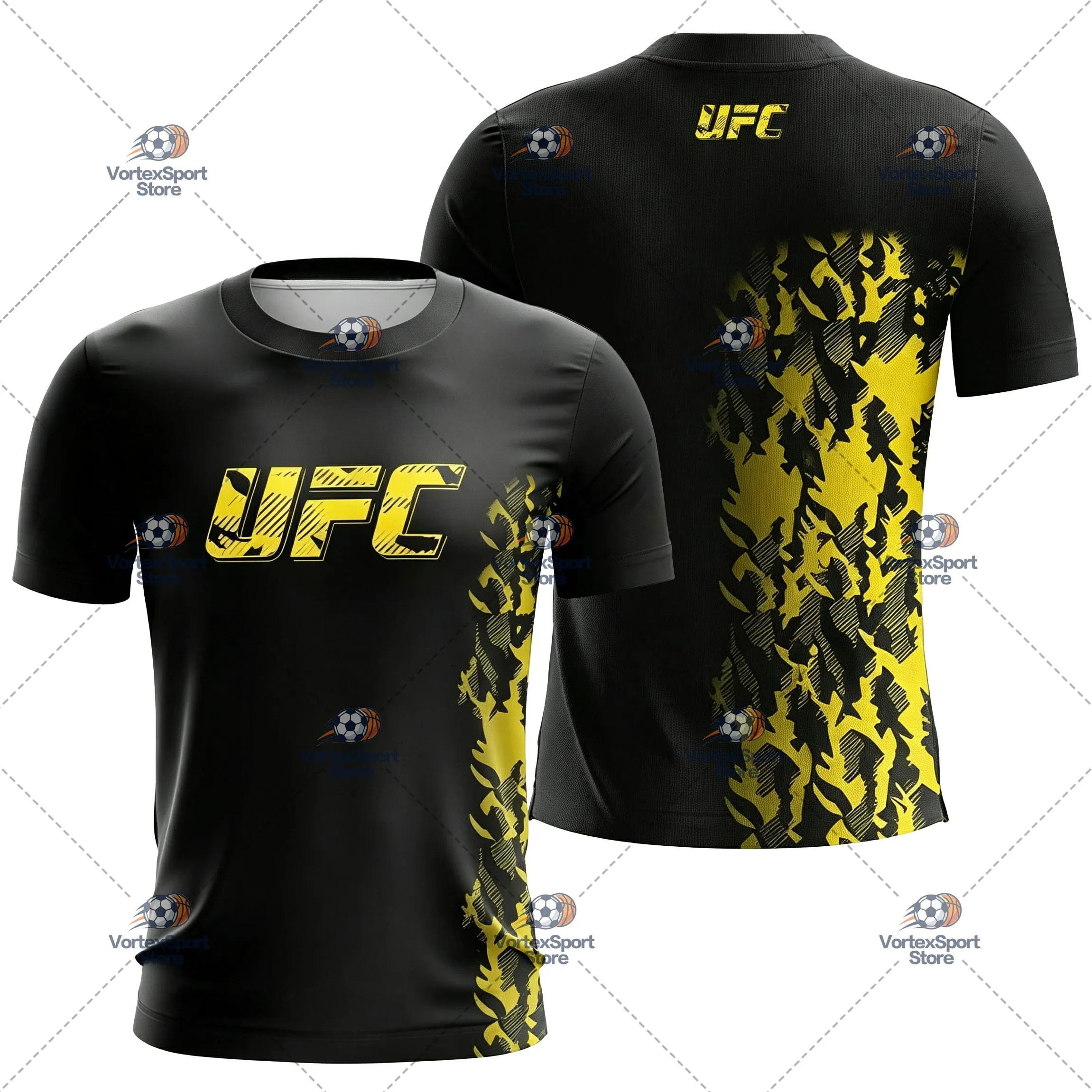 Kinder- und Herren-UFC-Box-T-Shirt, schnelltrocknend, alle Größen, Kurzarm, O-Ausschnitt, Camouflage-Farbe, Boxtraining, Fitness-Jersey – Detail 7