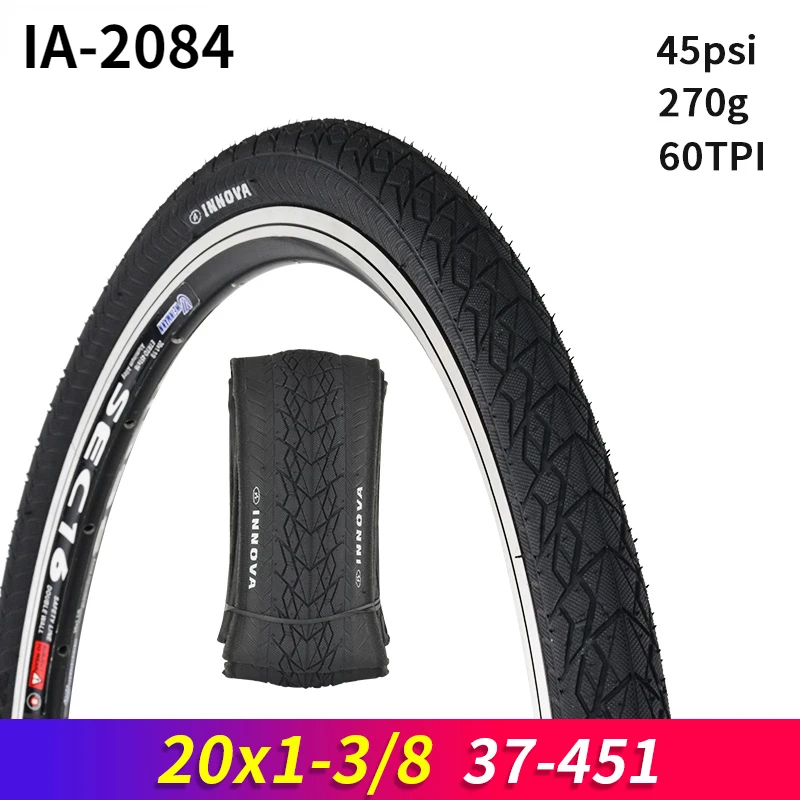 20x1 3/8 Small Wheel Bicycle Tire 60TPI 451 20inch Folding Bike Tire 37-451 Folding Tire IA-2084 about 270g/pc