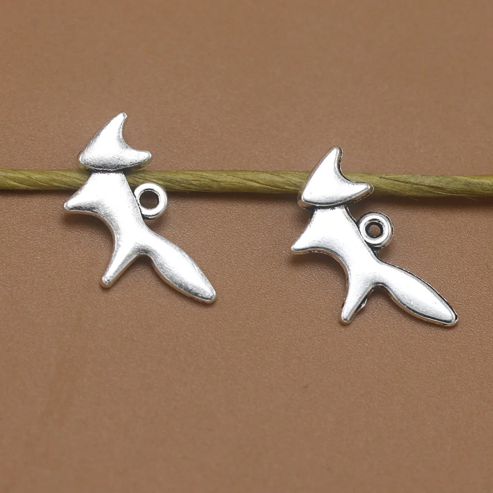 

20Pcs Mini Fox Pendants Charms Silver Alloy DIY Necklace Bracelet Jewelry Making Accessories Alloy Pendant Charm