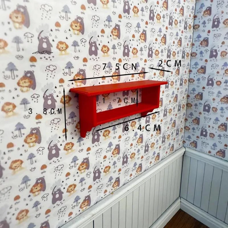 ミニチュアドールハウスキッチンウォールシェルフ、スパイスボトルと調味料ラック付き - ドールハウス用新聞装飾アクセサリー