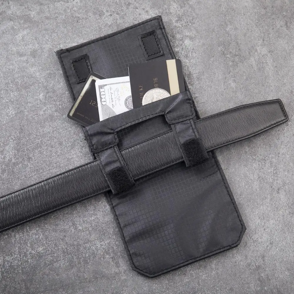 Diebstahlsicherer Gürtel-Geldbeutel, schlanke, versteckte Mini-Hüfttasche, Outdoor-Reise-Organizer, Münzbörse für Reisepass, Ausweis, Bargeld-Aufbewahrungstasche – Detail 6