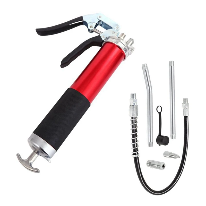 AU05 -8000PSI Oil Grease Gun Kit Labor-Saving Lever Type Grease Injector Lubrication Injection Heavy Duty Maintenance Tool