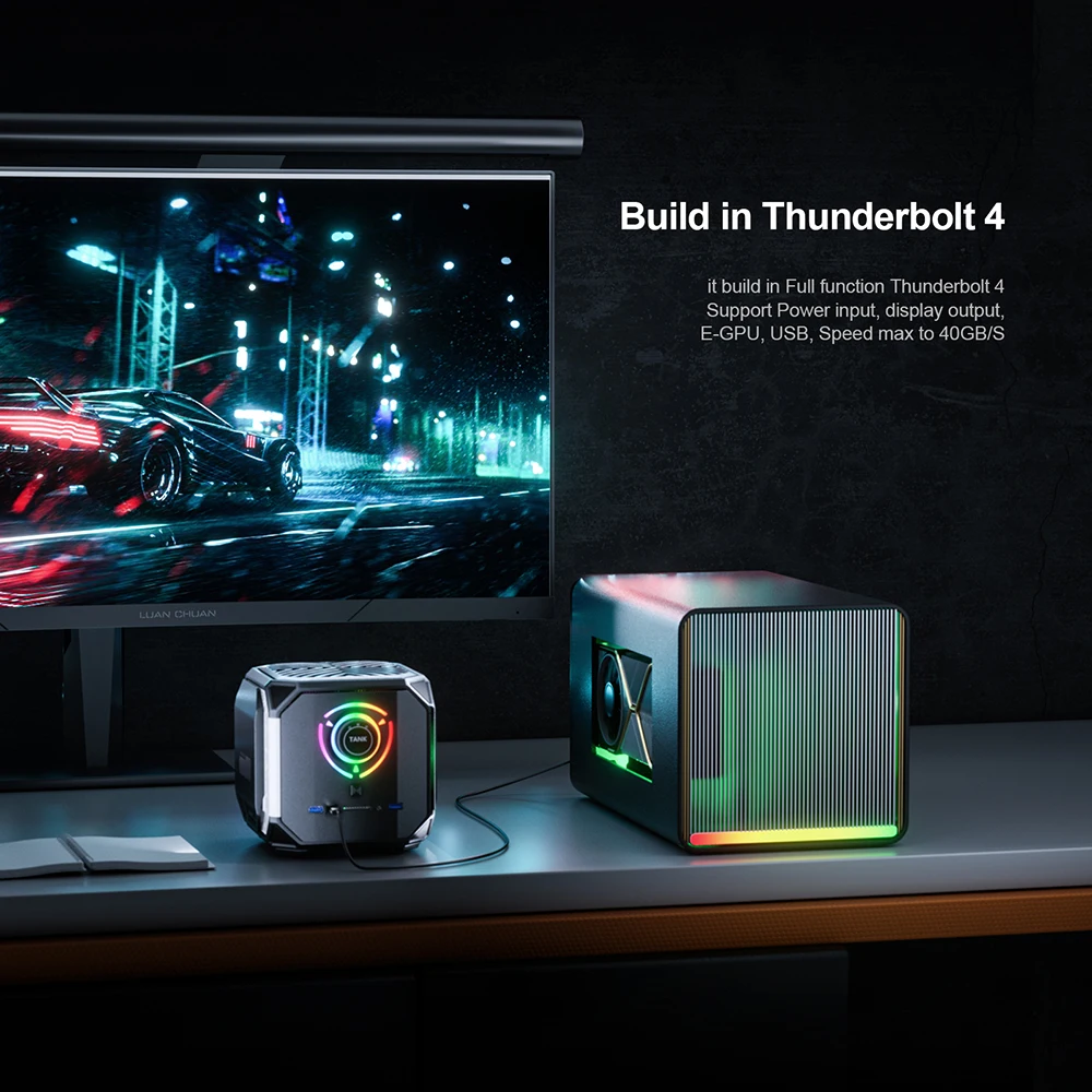 Мини-ПК Chatreey TANK Intel Core i9 13900HK i7 с игровым настольным компьютером Nvidia 4060 8G PCIE 4,0 Wi-Fi 6 BT5.0
