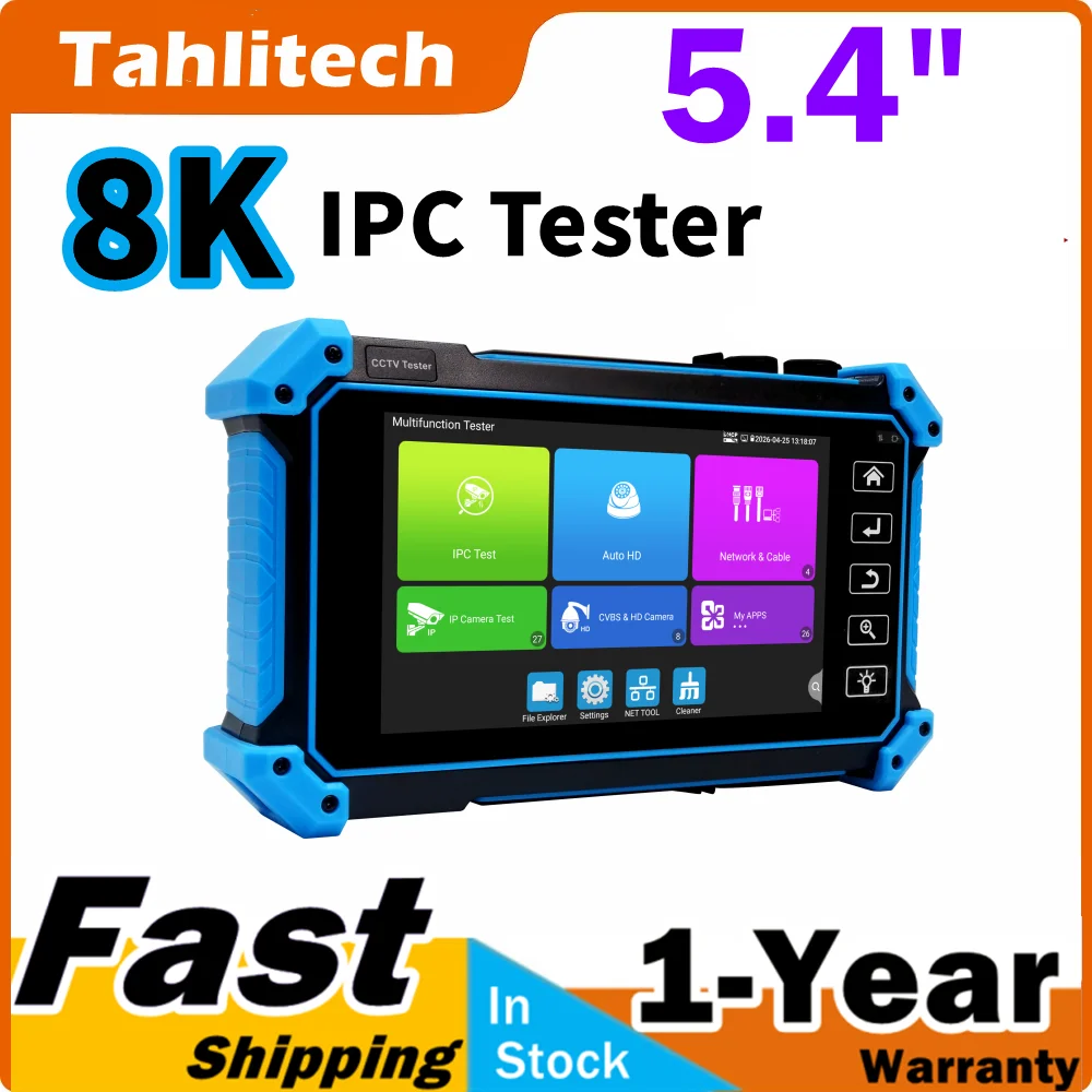 8K IP Camera Tester 8MP CVI TVI AHD Analog Camera Tester monitor VGA & HDMI Input Cable Tracer  Wifi PTZ UTP Cable Tester CCTV