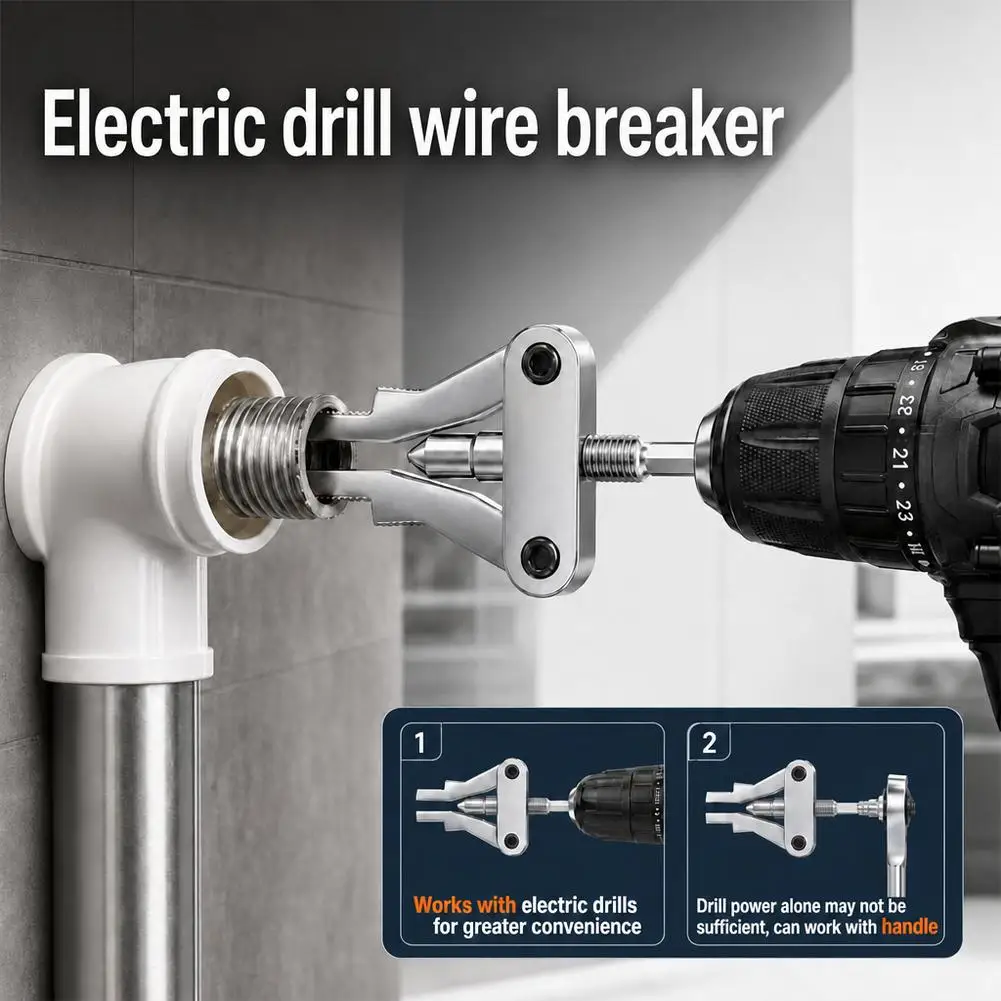 Drill Driven Broken Bolt Extractor Fast Water Pipe Removal Tool Damaged Screw Remover Adapter Plumbing Repair Accessories