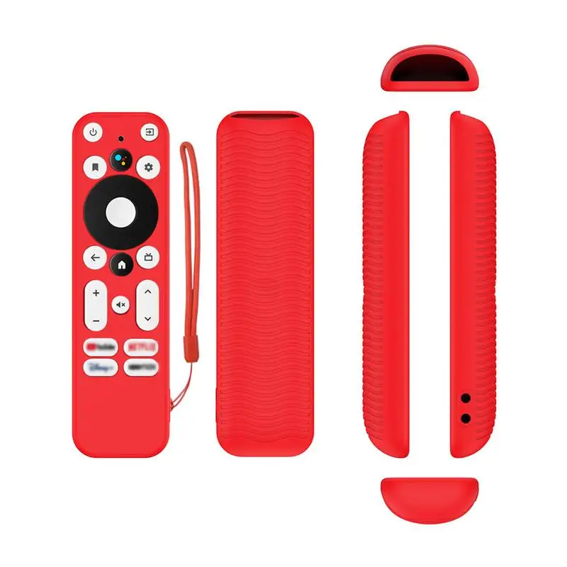 Silicone Case For Onn TV 2K FHD Streaming Device Streaming Stick TV Remote Control Protective Cover with Lanyard