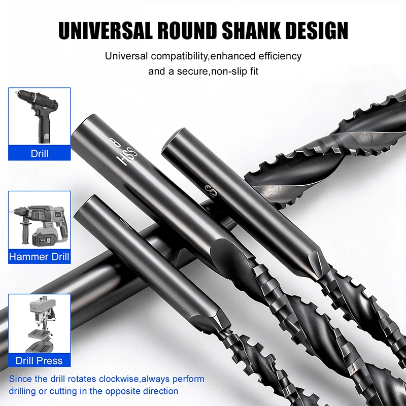 

Универсальное сверло HSS для сверления, формирования, развертки и декоративной резки по дереву, ПВХ и металлу, универсальный дизайн 4 в 1.