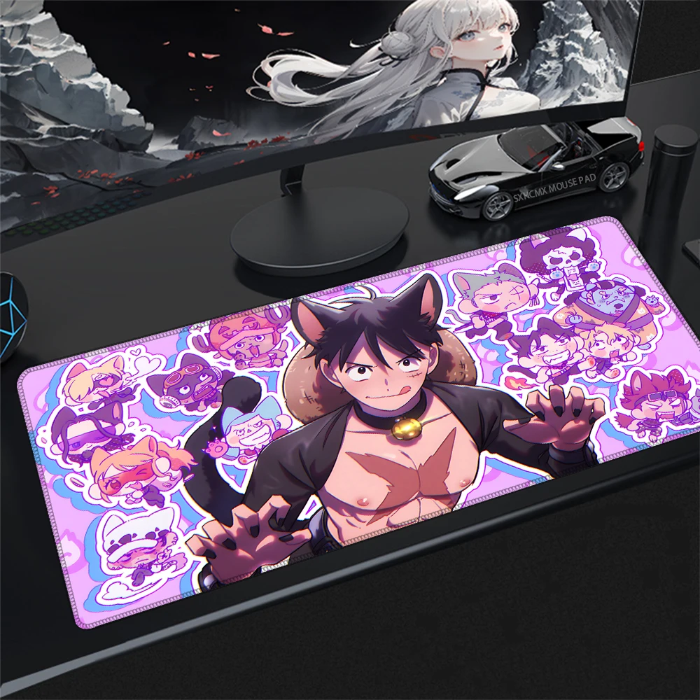 Anime One Piece Shanks XXL Große Gaming-Schreibtischunterlage aus Naturkautschuk Rutschfeste Mausunterlage Gamer-Tastaturmatte Gaming-Zubehör