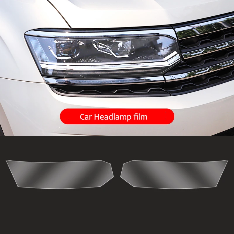 Car Front Headlamp Film for VOLKSWAGEN VW Teramont X 2021 Tpu Transparent Protective Film Exterior Headlight Strips Car Sticker