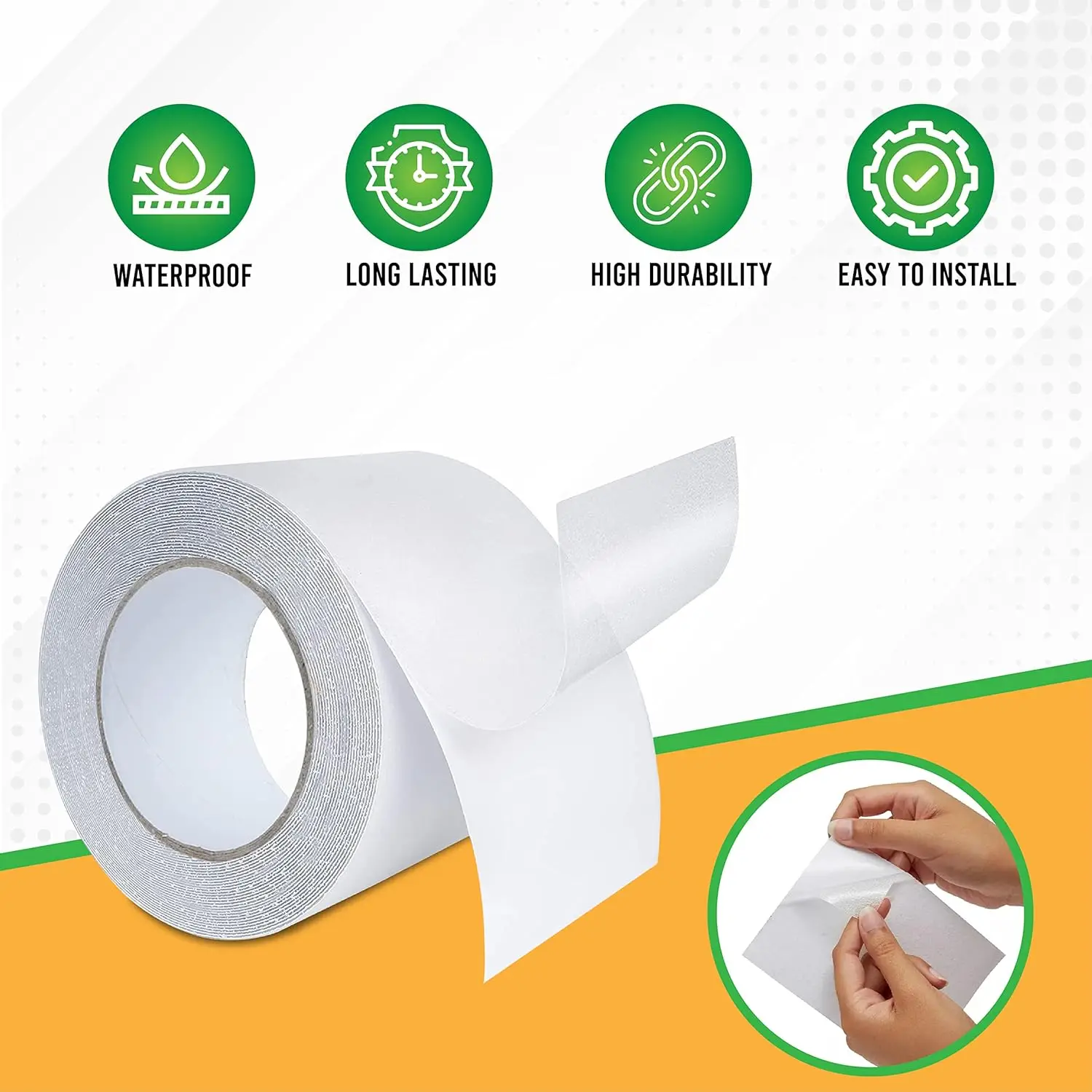 شريط قوي مضاد للانزلاق، مقاوم للماء، مضاد للانزلاق ومقاوم للاهتراء، ملصقات مضادة للانزلاق للخطوات وأرضيات الحمام والأثاث