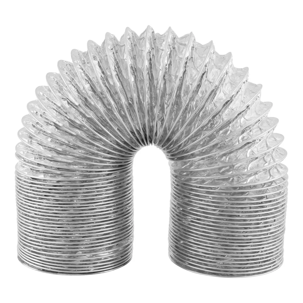 Conector de aire de papel de aluminio Flexible de 4 pulgadas x 8 pies, ventilación de escape, alambre resistente a pinchazos, hélice UL 181 Clase 1, uso en ventilador de baño