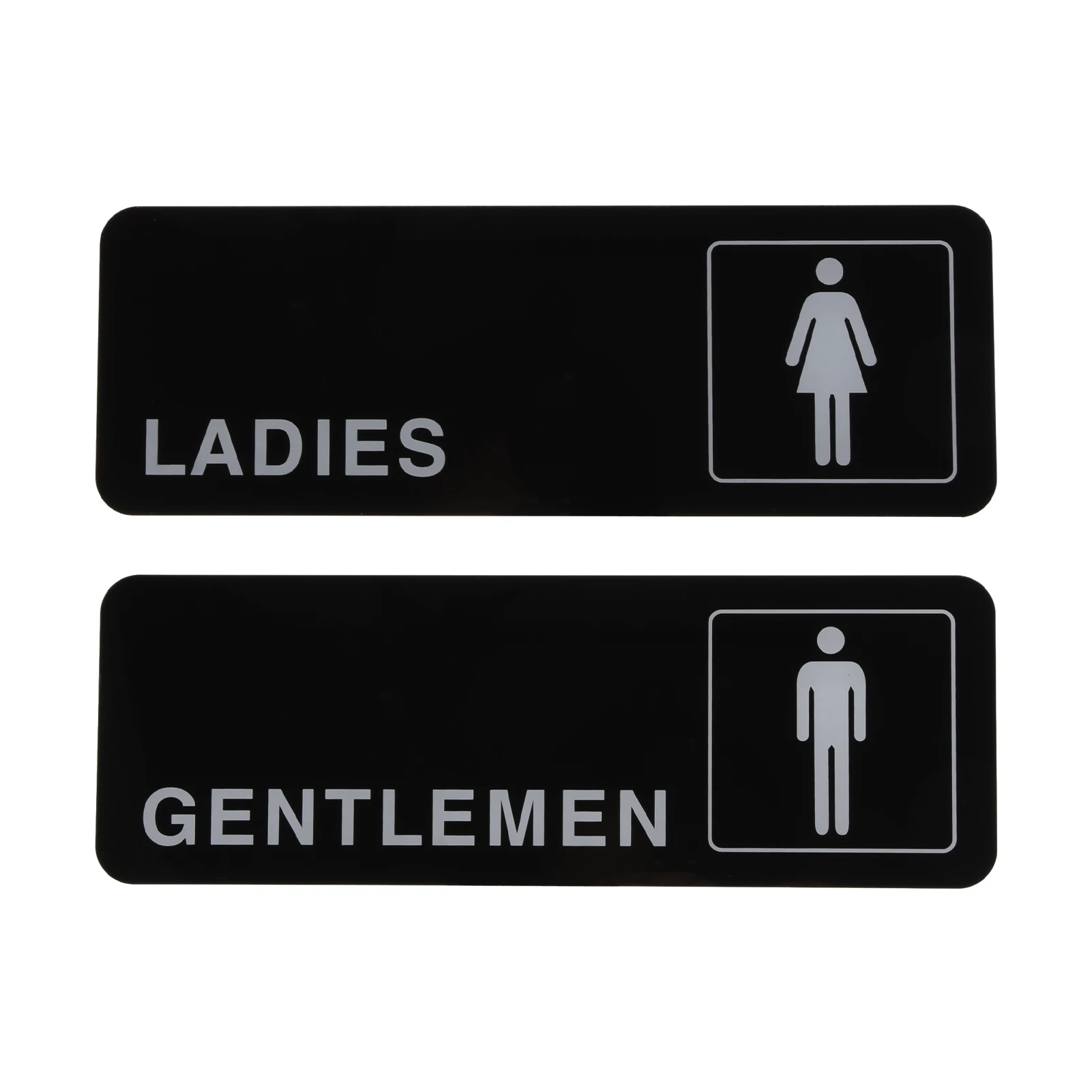 

2pcs Commercial Bar Self Adhesive For Wall Offices Black Easy To Install Acrylic Hotel Business Restroom Sign Stable Men Women