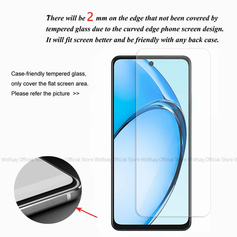 2/4PCS Screen Protector For OPPO A60 Tempered Glass For OPPO A60 4G Full Glue Phone Film 2.5D Screen Glass Protector OPPO A60