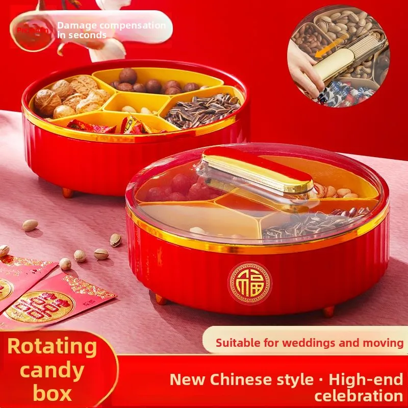 

New Home Moving Celebration Fruit Tray Candy Nut Storage Box Living Room Wedding Decoration Plastic Material Sle