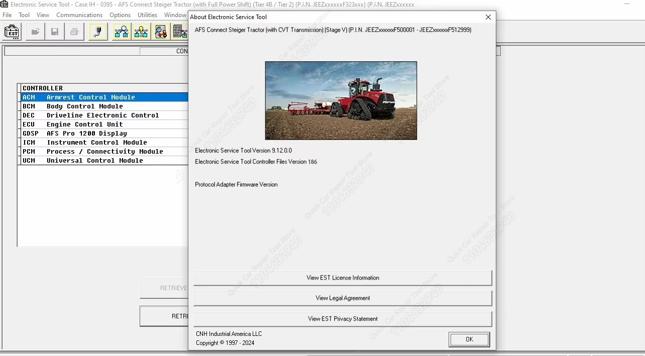 لبرامج أدوات الخدمة الإلكترونية CNH (المستوى الهندسي ENSE 9.13 Up1) + المنشط + الإجراءات التشخيصية Unexpire