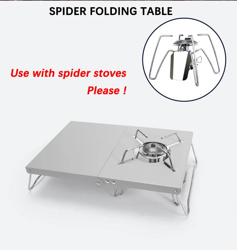 Camping Portable Foldable Table Ultralight Mini Folding Table Stainless Steel Outdoor Picnic BBQ Stove Tables Camping Supplies