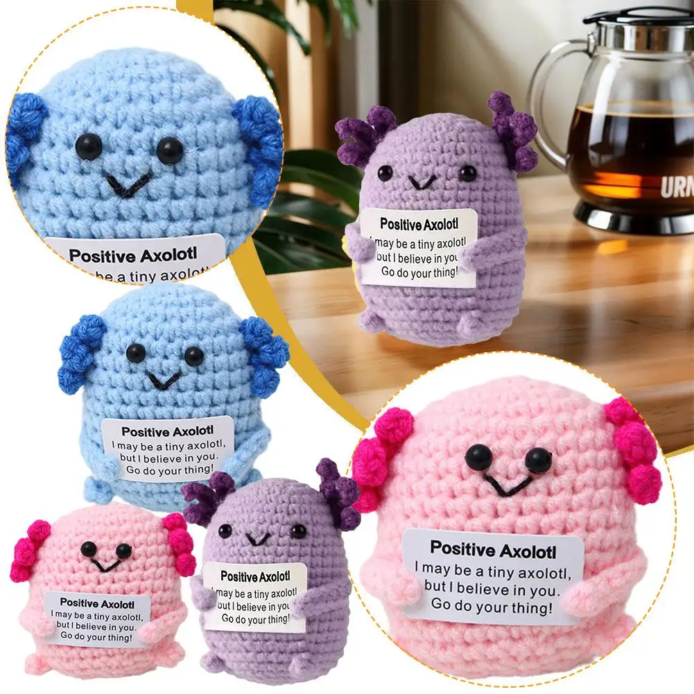 Handmade Knitted Positive Energy Cute Animals S Fashion Decoration With Room Gifts Ornament Christmas Card Home I8y4