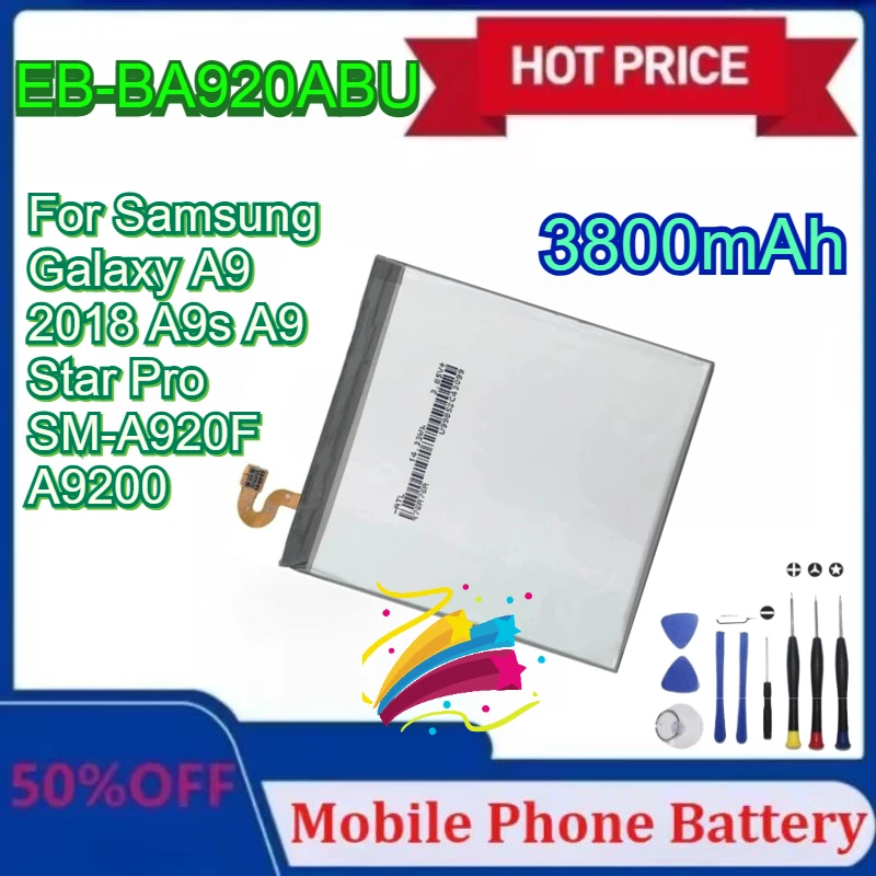

Новый мобильный телефон EB-BA920ABU 3800 мАч для Samsung Galaxy A9 2018 A9s A9 Star Pro SM-A920F A9200