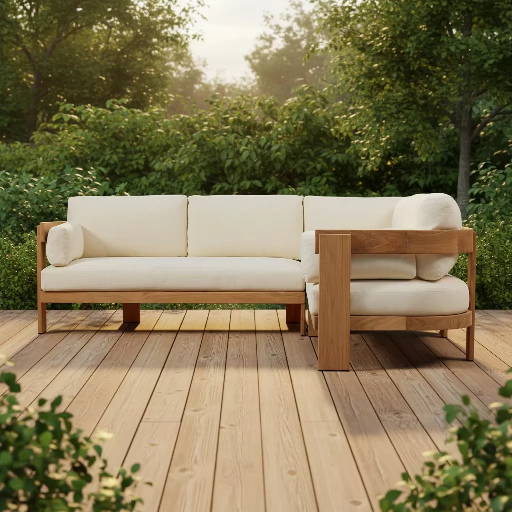 # Luxury Teak Outdoor Furniture Wooden Garden Sofa Sectional Solid Teak
