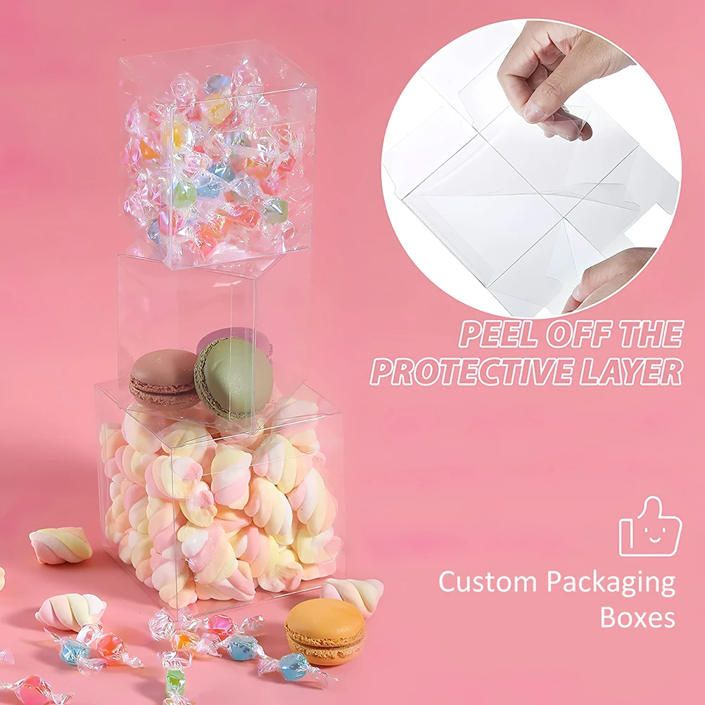 20 Pcs Candy Box Clear Boxes Small Party Sweets Wedding Storage Birthday Containers Cases Pvc Goodie Favor
