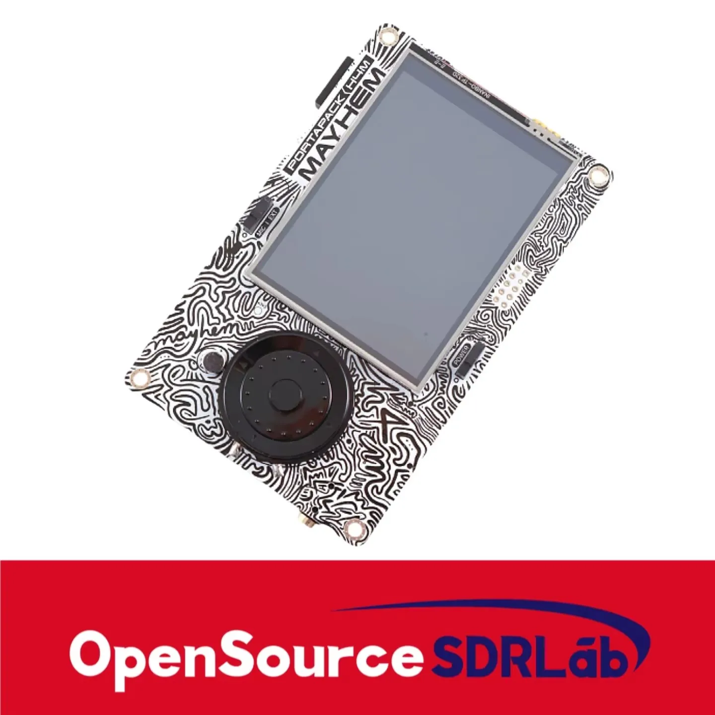 OpenSourceSDRLab Portapack H4M mit transparentem Gehäuse, Lautsprecher und Akku