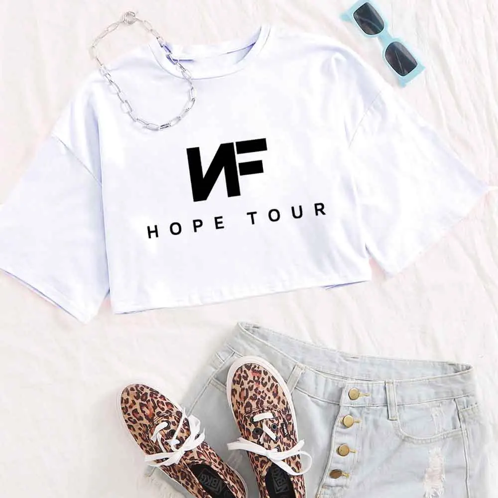 NF Hope Tour 2024 Shirt Tops O-Neck Short Sleeves Casual Fans Gift Regular Girls Clothing Super-short