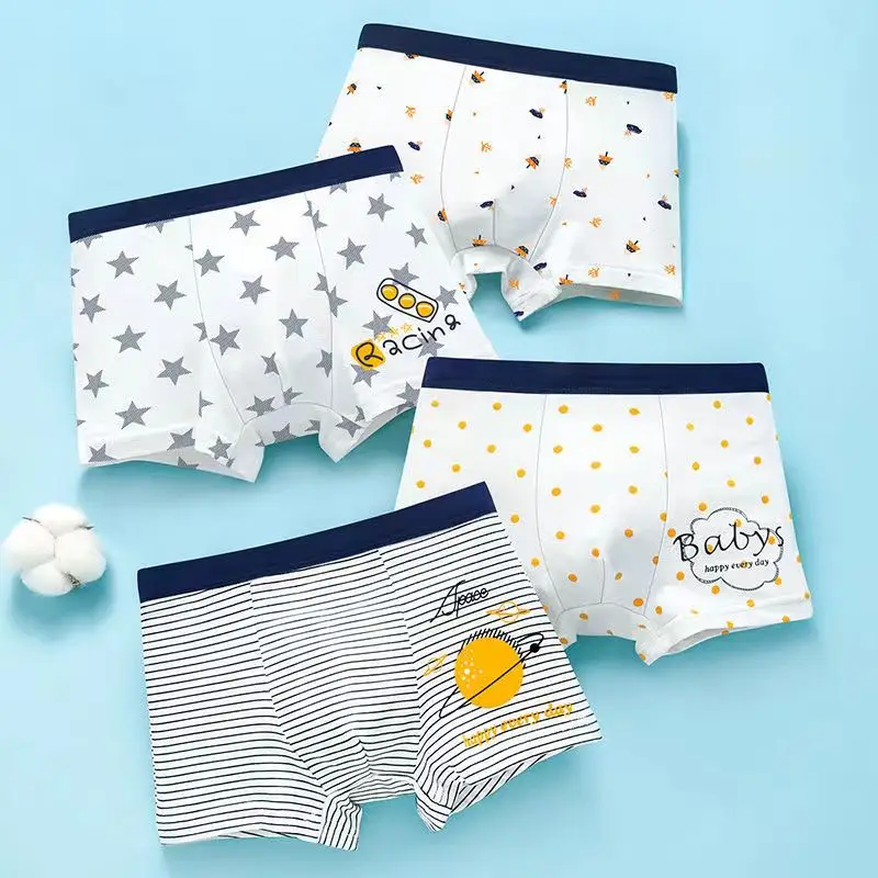 Childrens underwear Boys Flat Angle Pure Cotton Medium To Large Boys Boxer Shorts Year Old Shorts Childrens Panties 2-17T