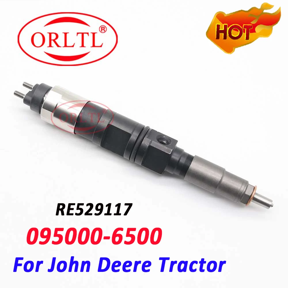 

ORLTL Common Rail Fuel Injector 095000-6500 095000 6500 Diesel Injector RE529117 for John Deere Tractor