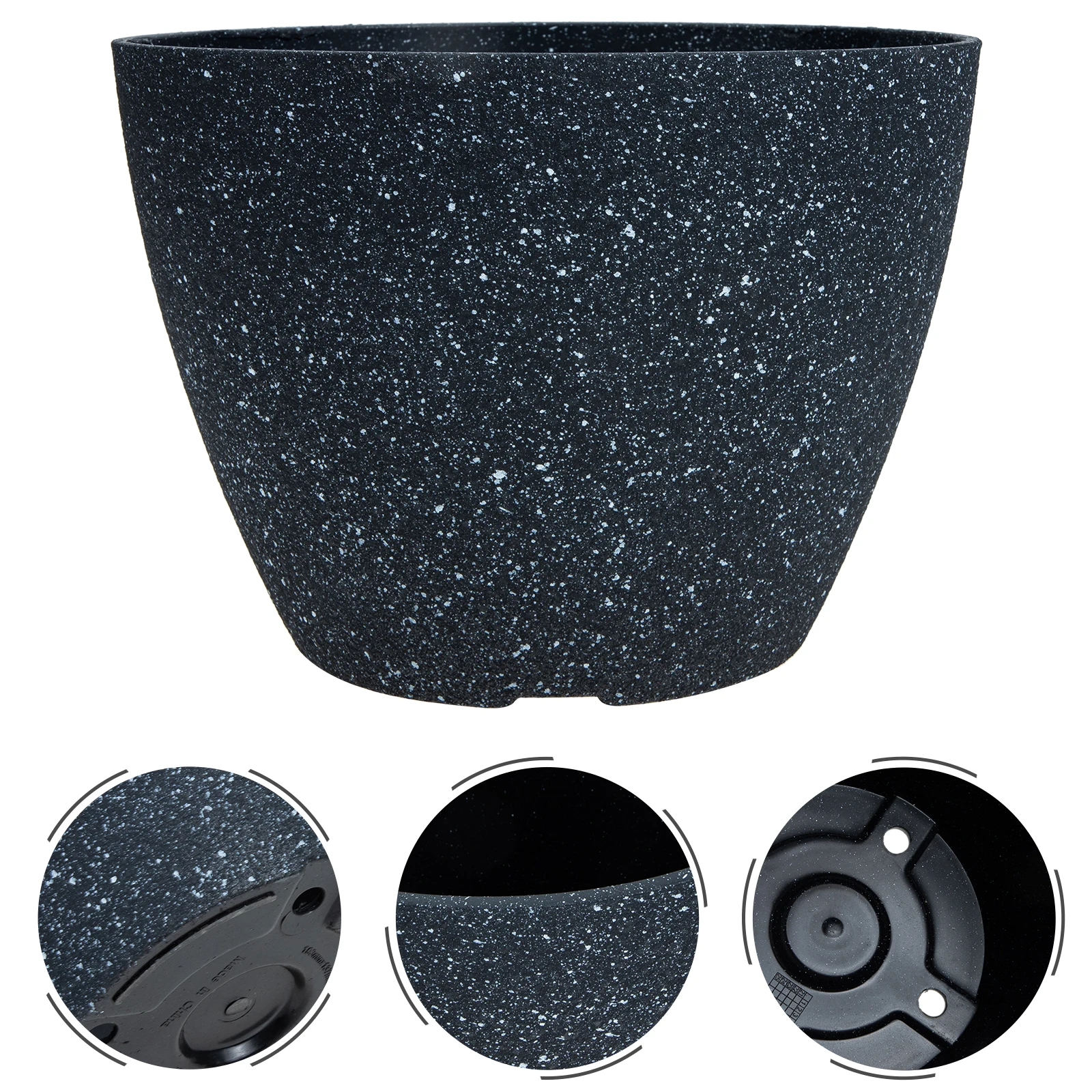 

Large Outdoor Flower Pot Durable Garden Planter for Succulents Plants Home Office Decoration Stone Like Planter Resin Flower