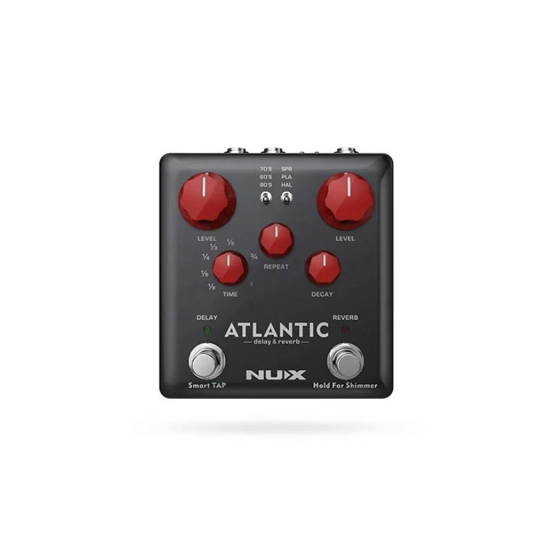 Pedal NUX-Atlantic NDR-5, efectos de guitarra eléctrica, algoritmos de reverberación de retardo, accesorios de guitarra