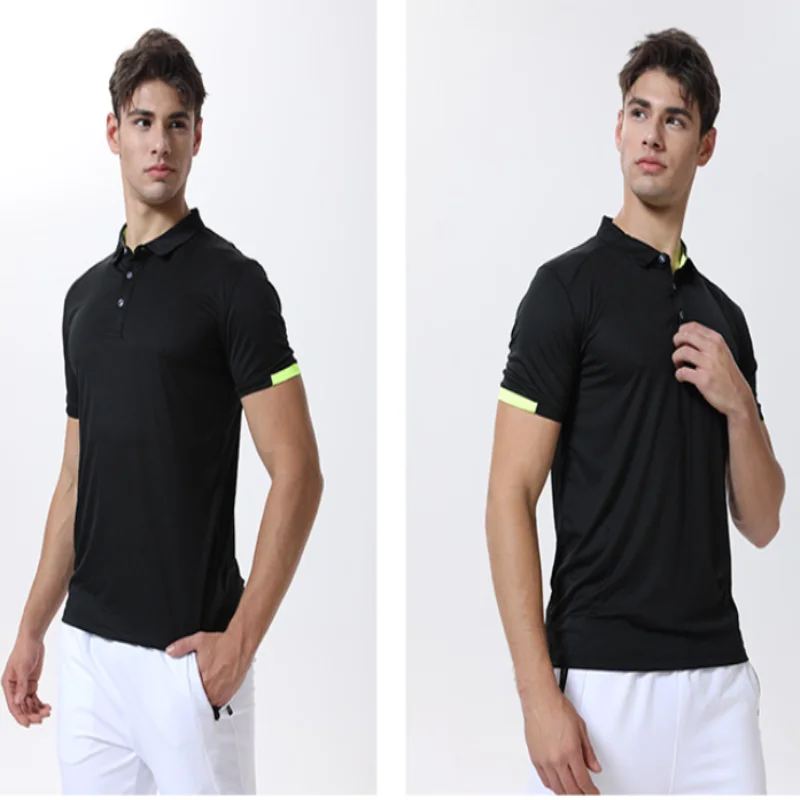 Lightweight and cool T-shirt shirt polo shirt quick drying short sleeved custom logo summer workwear for men and women