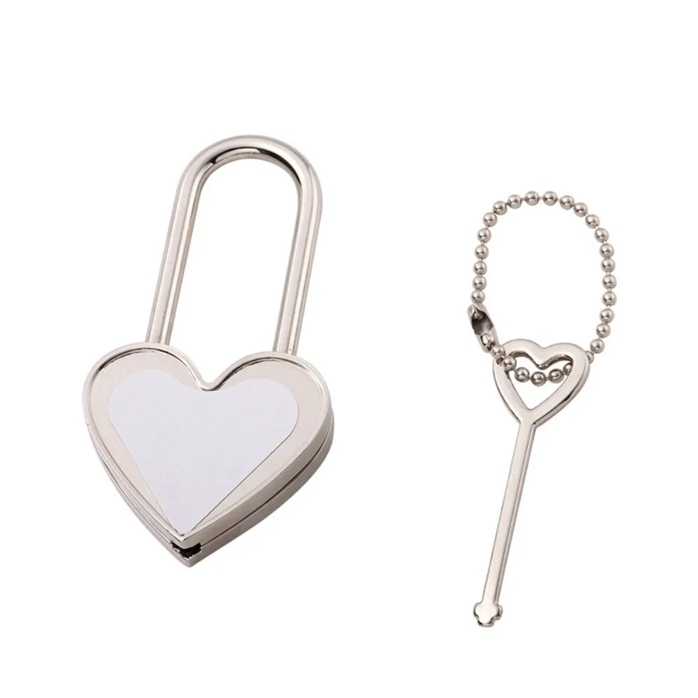 

Heart Shaped Thermal Transfer Lock Square Shaped Mini Size Love Lock Round Shaped with Key Heart Shaped Lock Tourist Attraction