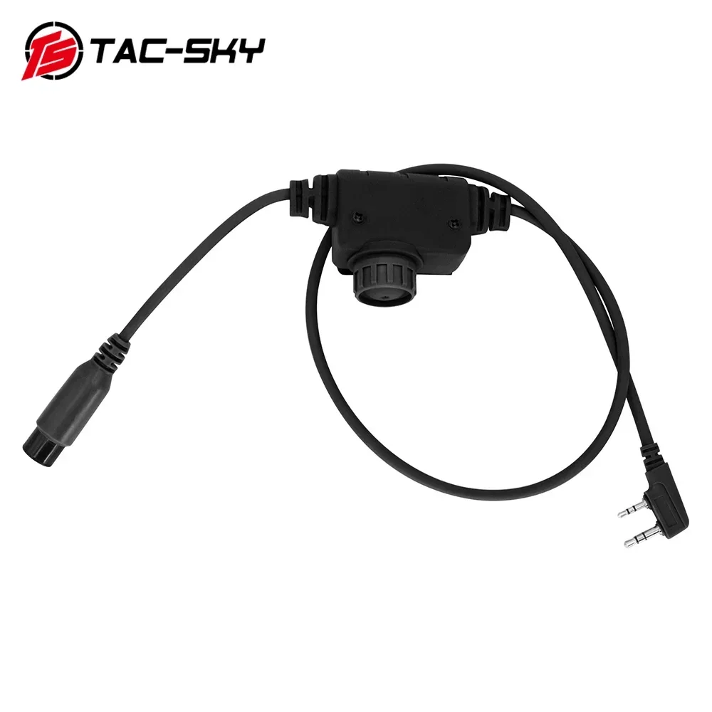 TS TAC-SKY Tactical RAC Ptt Kenwood Plug Adapter PTT , Compatible Baofeng UV5R UV82 Walkie Talkie.