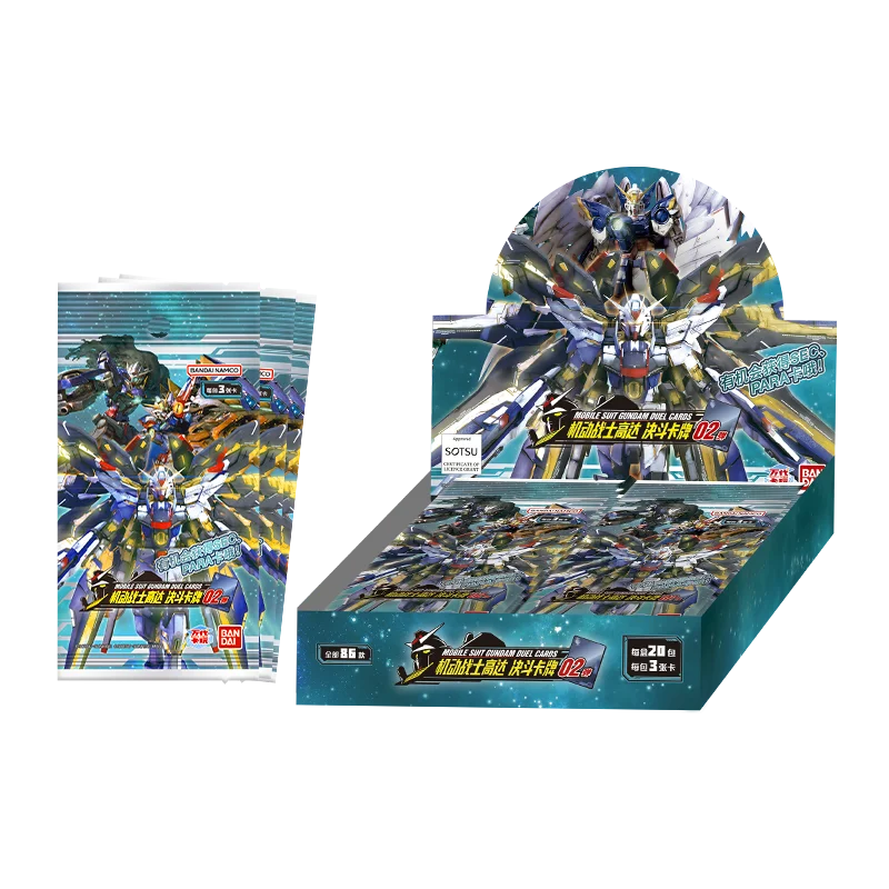 BANDAI GUNDAM 02 Mobile Warrior Gundam Anime Figures Dueling Cards The Witch From Mercury Edition Collectible Cards Toys Gifts