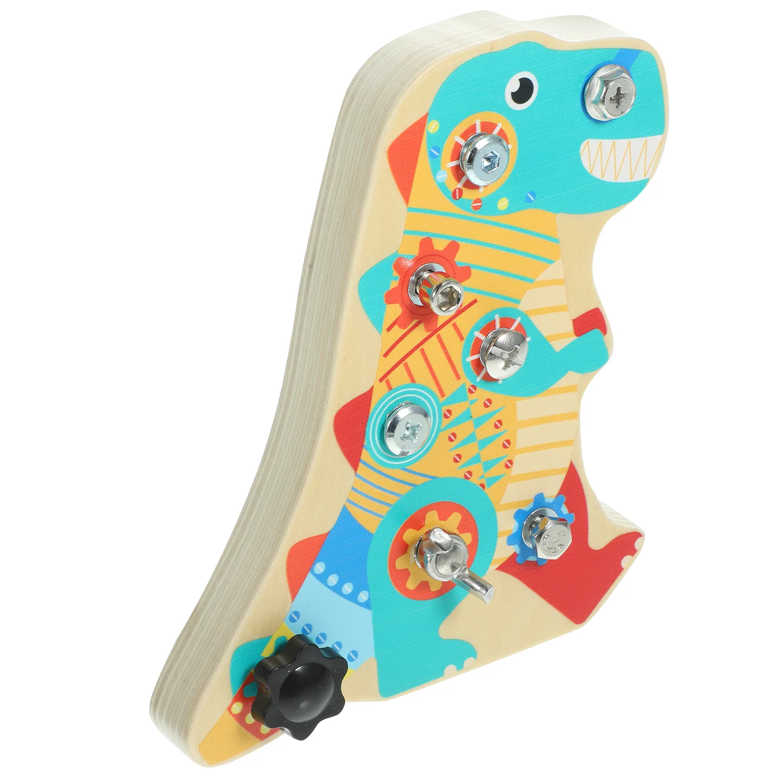 1 مجموعة خشبية ديناصور برغي لوحة للقيادة الاطفال تشغيل أداة التعلم الحسية نشاط مونتيسوري مجموعة للأطفال التعليم المبكر