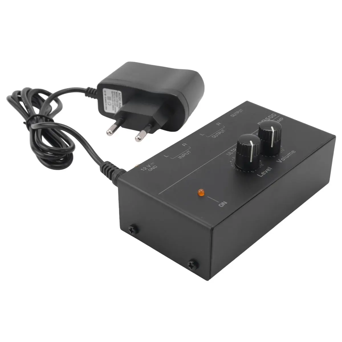 A73T PP500 Ultra-Compact Phono Preamp Pre Amp Preamplifier with Level Volume Control EU Plug