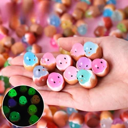 20pcs DIY Night Glow Egg Puffs Broken Shell Chick Resin Jewelry Accessories Children's Funny Toys Gift Micro landscape Ornaments