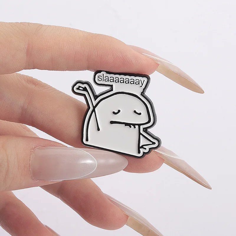 مضحك الإسبانية إقتباس المينا دبابيس التحكم الآلي Slaaaaaaay دبابيس معدنية شارة التلبيب الملابس والاكسسوارات مجوهرات أصدقاء الهدايا #1