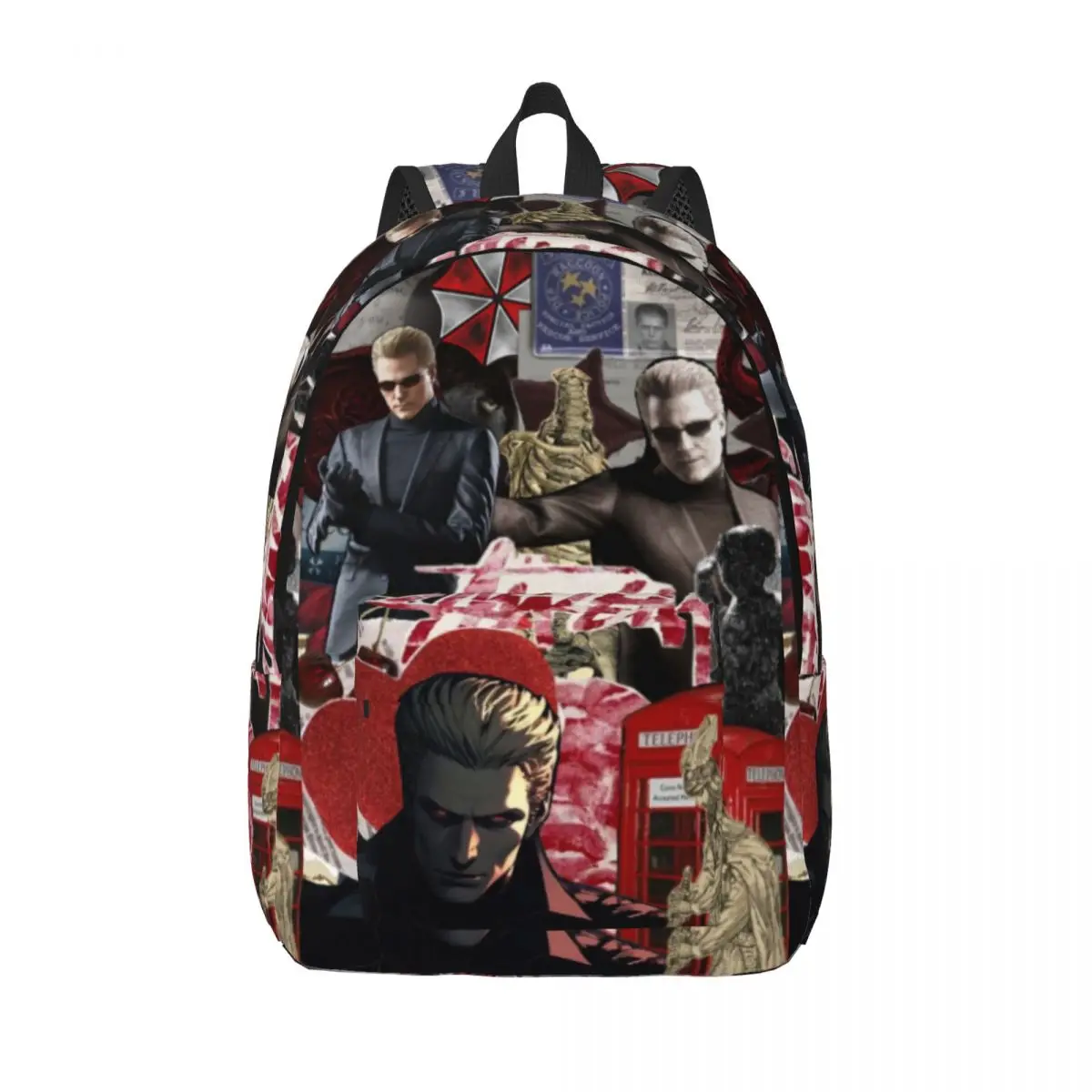 

Рюкзак Albert Wesker Residented Evils для мужчин и женщин, для старшей школы, походов, путешествий, повседневный рюкзак, сумка для ноутбука, сумка через плечо, для активного отдыха