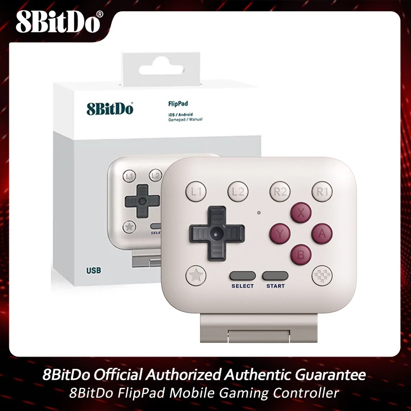 Controlador de Jogos Móvel 8BitDo FlipPad para Dispositivos Móveis Verticais, Gamepad USB-C para iPhone iOS Android, Acessórios para Jogos
