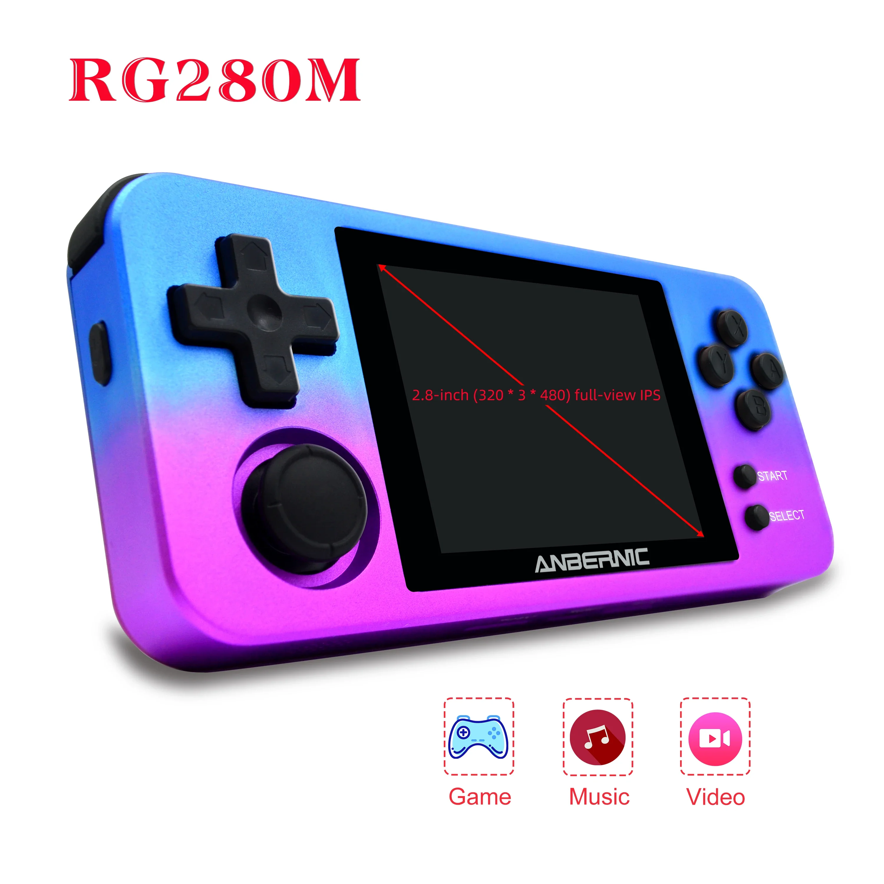 

RG280M IPS Screen Alloy Retro Game Player Opendingux System Video Game Consoles