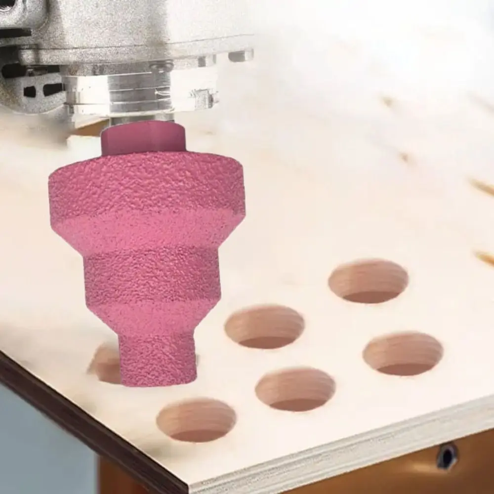 Punta da trapano a gradini brasata con design a flauto dritto Punta per pagoda per brasatura Strumento di espansione per fori con punta integrata Alesatore a tre fasi
