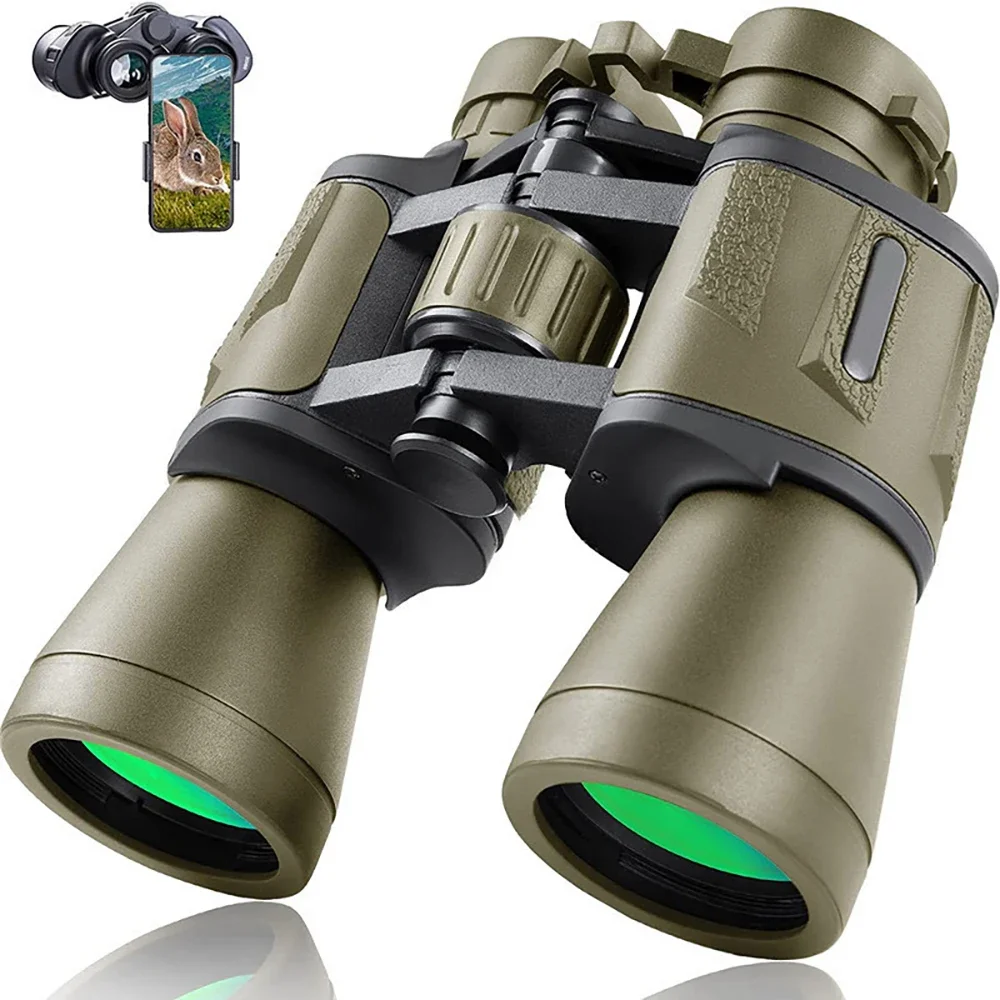 

20x50 Military Binoculars for Adults with Smartphone Adapter With BAK4 Prism FMC Lens Telescope Tactical Binoculars for Hiking