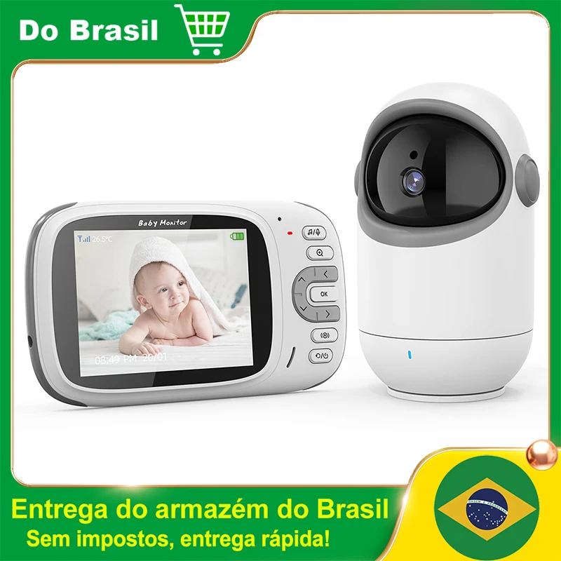 3.2 Inch Video Baby Monitor with Digital Zoom Surveillance Camera Auto Night Vision Two Way Intercom Babysitter Security Nanny
