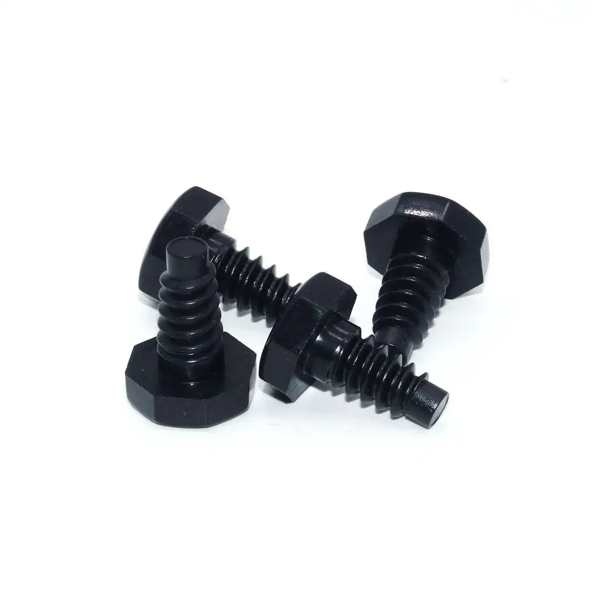 Bag 10 pcs Premium Black Billiard Accessory Snooker Cue Butt Plug Hard Rubber Sticks Butt Protection