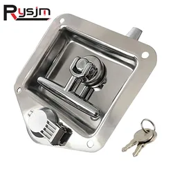 1 Pcs RV Yacht Door Lock Accessories Stainless Steel Toolbox Lock t-Toolbox Lock for Caravan Truck RV