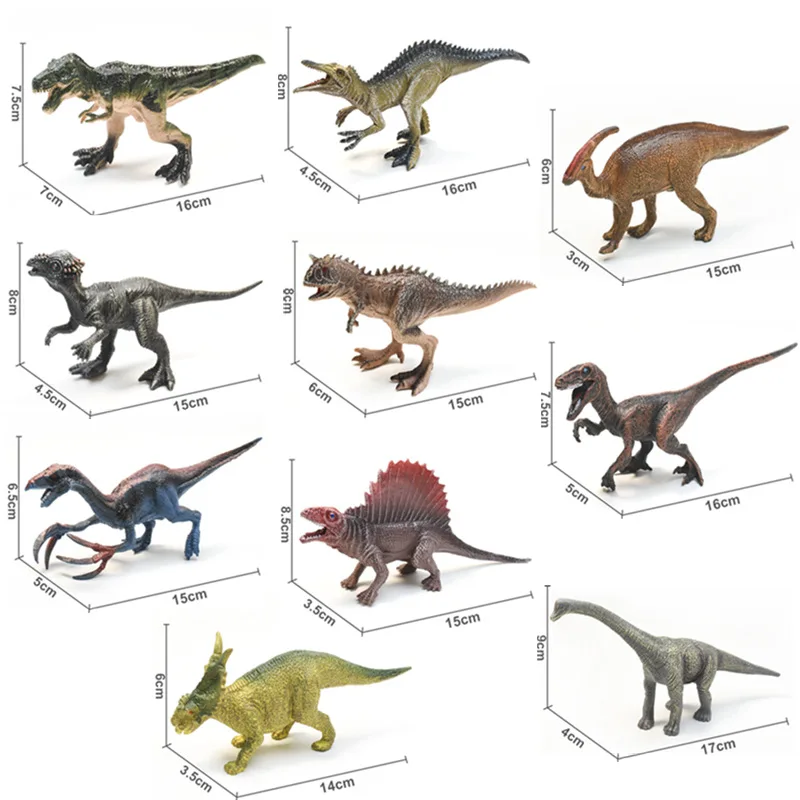 Montessori Soft rubber Dinosaur toy Tyrannosaurus Rex Animal Cognition Jurassic Action Figures Educational Toy for Children Gif