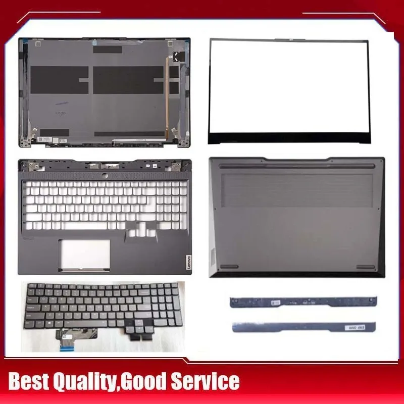 New/org For Lenovo R9000X 2021R Legion S7 15ACH6 LCD Back Cover /Bezel / Plamrest /Bottom case /US Keyboard /Hinge cover, GRAY