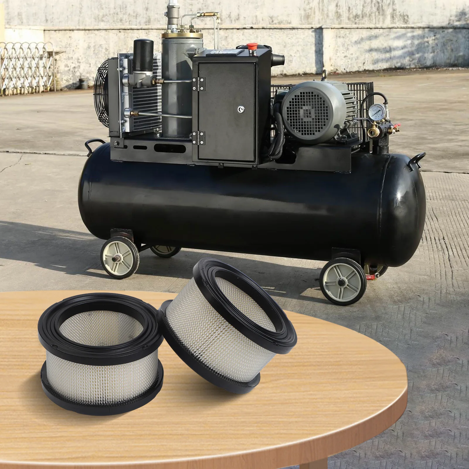 2-Pack Air Filter Air Compressor Filter Exceptional Filtration Efficiency Heavy-duty Filter Approx. 108*60*76mm