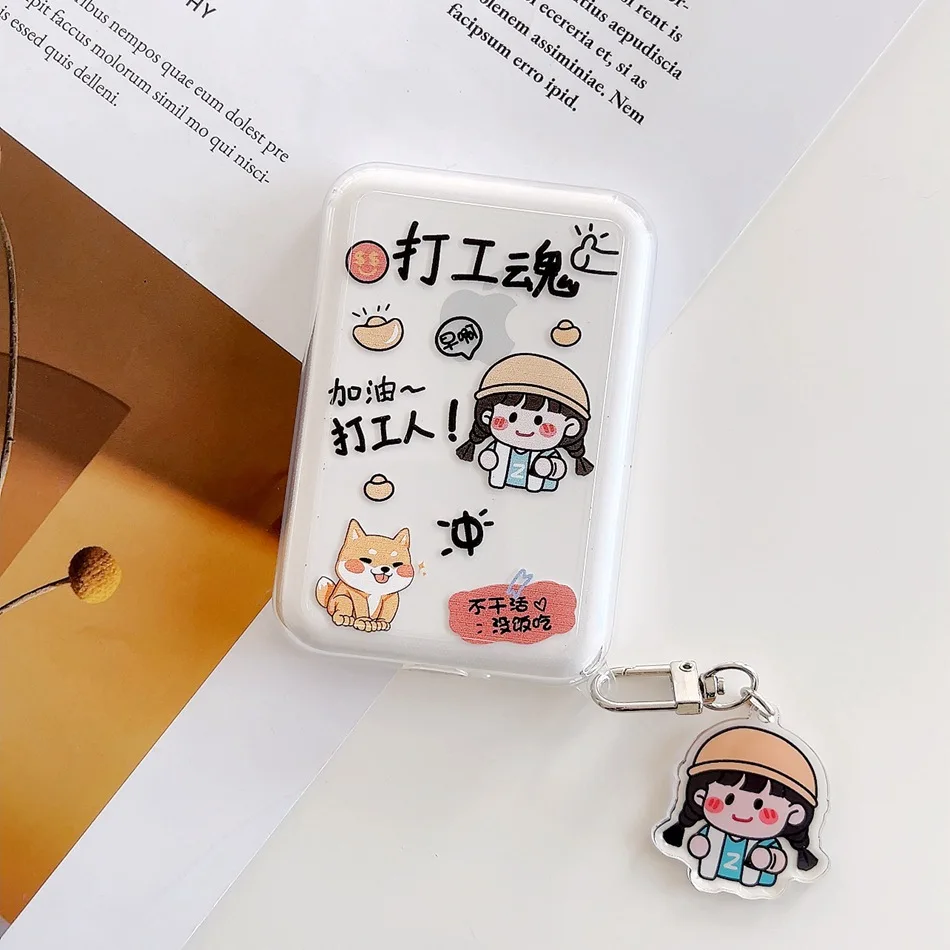 Cartoon TPU Cover For iPhone 12 13 Pro Max Magsafe Magnetic cute For Magsafe Wireless Charger Battery Pack soft Protective Case